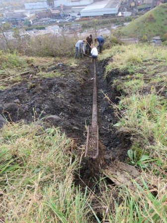 Terril des Piges dégagement rail EE