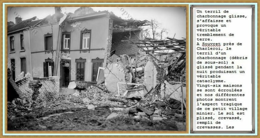 XSV Chênois effondrement 1938 Cercle Histoire Courcelles