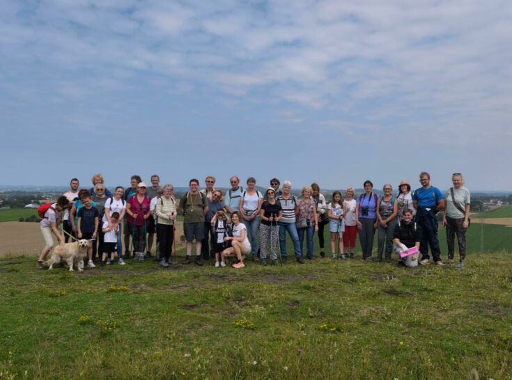 Groupe sur le terril du Calvaire